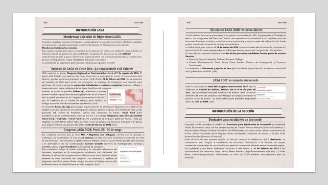 Boletín No 5 - Enero, 2026. Páginas 3 y 4