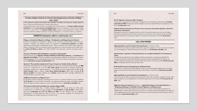 Boletín No 5 - Enero, 2026. Páginas 5 y 6