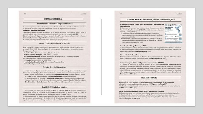 Boletín No 6, Junio, 2026, págs. 3 y 4